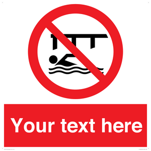 Custom Do not swim in the vicinity of piers